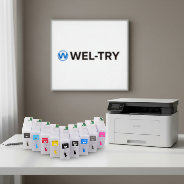 WEL-TRY T8501 -T8509 80ML Empty Refillable Ink Cartridge With Permanent Chip for EPSON SURE COLOR P800 Printer