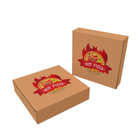 Caja de Pizza de Lujo Corrugada Personalizada con Logotipo, para Comida para Llevar, de Calidad Alimentaria, Venta al Por Mayor
