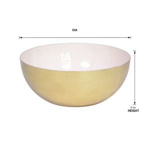 Saladier arrondi en métal au design moderne, émaillé brillant à haute teneur en fer, ustensiles de cuisine pour la maison, riz durable, légume de Noël - Product Image 5