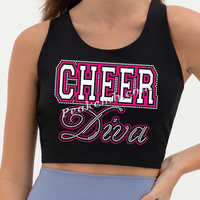 Cheer Diva cheerleader strass Bling chemise ou débardeur fer sur cheerleader strass chemise joyeux T-shirt