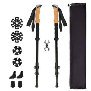 Extérieur à la mode 3 escalade pliante en bois randonnée marche Trekking bâtons accessoires en alliage d'aluminium - Product Image 3