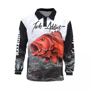 Camisas de pesca personalizadas, manga longa, subolmação, vazia, anti uv, upf 50, secagem rápida, respirável, masculina, roupa de pesca, venda imperdível