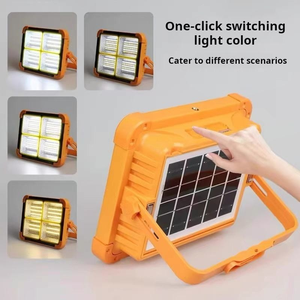 Taşınabilir yüksek güç şarj edilebilir USB şarj güneş dış aydınlatma acil kamp için su geçirmez LED güneş sel ışıkları - Product Image 2