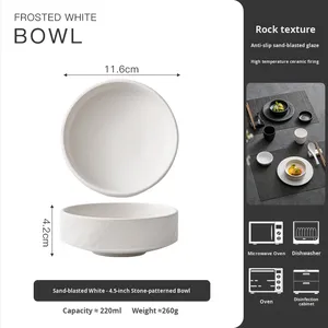 High-End ristorante di lusso moderno set di stoviglie pietra bianca e nera glassa piatti tazze riutilizzabili <span class=keywords><strong>posate</strong></span> di riposo per la vendita - Product Image 6