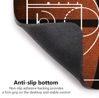 Tapis de souris étendu avec design terrain de basket, tapis de bureau, tapis de clavier pour ordinateurs portables et usage professionnel, impression haute définition