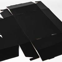 Boîte d'expédition en carton noir avec logo personnalisé pour le commerce électronique, la vente au détail et les fabricants, montage facile, boîte rigide en papier