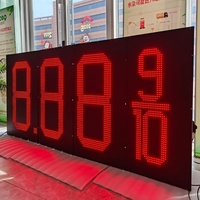 Écrans d'affichage LED à 7 segments numériques Modules Tableau d'affichage Station-service Panneau de prix LED 18 pouces