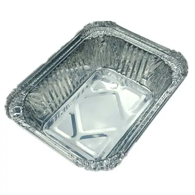 250 ml 130*99*40mm 5*3.9*1.6inch Aluminum tray Disposable Cookware with Lids Disposable & Recyclable Takeout Trays with Lids