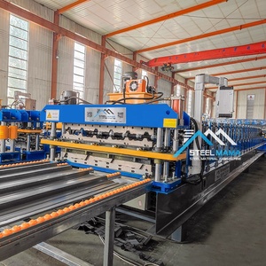 Petit pain trapézoïdal de double couche de feuille de toiture en métal de haute précision TR4 et TR6 formant la machine pour le Pérou - Product Image 3