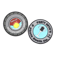Personnalisé personnalisé crochet et boucle rond professionnel souple 3D PVC étiquettes en caoutchouc patch pour chapeau et vêtements