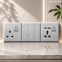 Enchufe Inteligente Tipo C de 13A y 18W para Reino Unido, Enchufe de Carga Rápida, Cable Universal de Plástico, Toma de Corriente USB, Interruptor de Luz de Pared Industrial