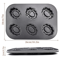 Moule à tartelettes et gâteaux antiadhésif en acier au carbone 6 pièces, motif nuages mignons, qualité supérieure, directement de l'usine, compatible four