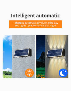 태양 야외 벽 세척 빛 방수 정원 가정 조경 벽 빛 태양 - Product Image 6