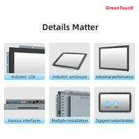 GreenTouch, monitor de pantalla táctil industrial Full HD de 15,6 pulgadas, pantalla táctil IR para máquina de autoservicio, quiosco, señalización digital