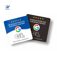 Dayanıklı PVC NFC 213 QR Google İnceleme Kartı, Yapışkanlı Arka Yüzeyli, 13.56MHz, Akıllı Telefon NFC Uygulaması ve Sosyal Medya için