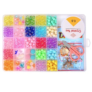 New Arrival Creative Glass & Plastic Bead Kit Jewelry Making DIY Handmade Beaded Bracelet Educational <b>Toy</b> for <b>Girls</b> Gift - Product Image 5
