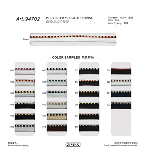 Corda da 8mm <span class=keywords><strong>a</strong></span> <span class=keywords><strong>righe</strong></span> fantasia misto 100% poliestere per borse abbigliamento scarpe tessuti per la casa - Product Image 4