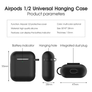 Coque de protection en Silicone pour écouteurs <span class=keywords><strong>Apple</strong></span> Airpods 1/2 Pro avec Logo personnalisé - Product Image 2