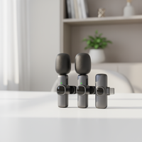 Microphone Lavalier Sans Fil Aidi 2 Mic 2.4G avec Réduction de Bruit, Construction Métallique, Design Léger pour un Son de Haute Qualité