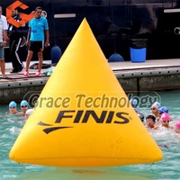 Bouée de triathlon gonflable / Bouées gonflables de forme triangulaire / Bouée aquatique gonflable pour la publicité