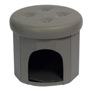Bailey personalizado fábrica de mejor calidad venta al por Mayor moderno de pvc puro cuero plegable para mascotas casa Otomano - Product Image 2