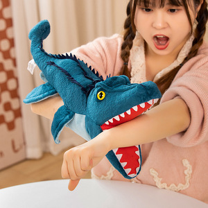 Marioneta de Mano de <span class=keywords><strong>Dinosaurio</strong></span> Tiranosaurio de Peluche Súper Suave con Boca Abierta para Actuaciones en Jardín de Niños, Marioneta de Dedo para Padres e Hijos - Product Image 5