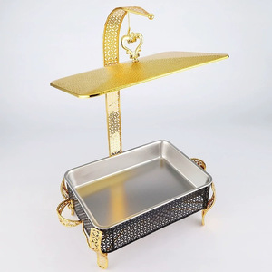 Stainless Steel <b>Buffet</b> Stove Rectangular 5.5L Hanging Food <b>Warmer</b> Hotel Restaurant Use - Product Image 3