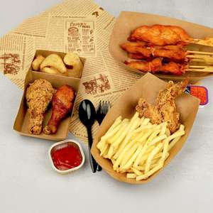 Bandeja de Comida Desechable Personalizada al por Mayor para Aperitivos - Platos y Tazones de Papel Prácticos para Llevar - Product Image 5