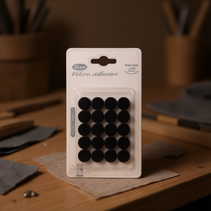 Punti Adesivi in Velcro Ilan 15mm 24 Pezzi Rotondi Neri Chiusure a Strappo - Product Image 2