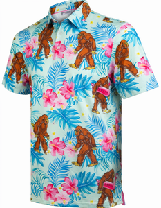 Camisas de Golf Polo para Hombre, Estampado Animal, Tejido de Punto, Manga Corta, Secado Rápido, 95% Poliéster, 5% Elastano - Product Image 1