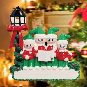 Juego de Adornos Navideños de Resina Personalizables con Diseño de Duendes Cantores, Decoración Colgante para Árbol de Navidad de 2 a 6 Miembros - Product Image 2