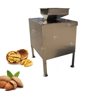 High efficient electric pecan nut dehulling equipment macadamia shell separating machine almond walnut cracker