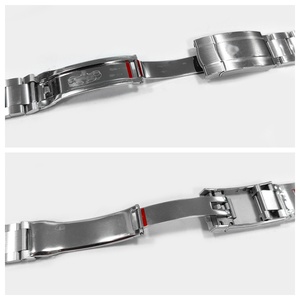 Bracelet de montre en acier inoxydable massif Oy-ster de 21 mm, extrémité incurvée pour montre de 41 mm 124300 - Product Image 3