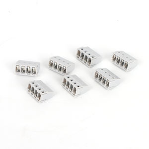 Vente directe d'usine de haute qualité 4P Type de vis PCB borne de câblage blanc enfichable 300V évalué 30A pieds épissables en cuivre étamé - Product Image 5