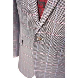 Hombres chaqueta traje diseños Casual Sastre hecho <span class=keywords><strong>a</strong></span> mano al por mayor personalizado gris Traje <span class=keywords><strong>a</strong></span> cuadros chaqueta para hombres - Product Image 3