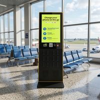 Touchscreen 43-Zoll Freistehende 15W Typ-C Ladestation 48 Fächer Multi-Zahlungs-Powerbank-Verkaufsautomat für Öffentliche Bereiche