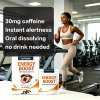 Stock USA Expédition Rapide Comprimés de Caféine Extra Forte 200mg 100mg 50mg pour la Concentration et la Précision, Film Dissolvant Oral Lyophilisé Sauvage