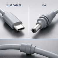 Adaptador de Conector de Alimentación USB Tipo C Hembra a 5521 DC Macho de 20V 100W para Starlink Mini, Convertidor de USB C a DC para Starlink Mini