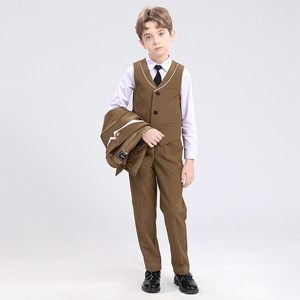 Nouveau costume de gilet <span class=keywords><strong>anglais</strong></span> pour garçon pour l'école et le piano hébergeant le premier costume de robe d'anniversaire pour enfants - Product Image 3