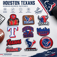 Écussons brodés Houston Texans, logo de l'équipe de football américain, à coudre ou à repasser, pour vestes, chapeaux, sacs
