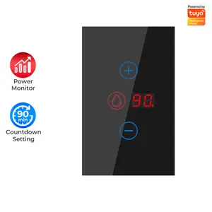 Tuya Wifi Smart Wall Touch Boiler Switch Voor Boiler Voice Afstandsbediening, Power Statistieken, Countdown,Dual Mode