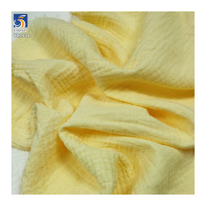 قماش موسلين قطني مزدوج عالي الجودة YX2616-1 بوزن 126 جرام/متر مربع، قماش قطني 100% ممشط قابل للتنفس ومقاوم للتجعد للفراش والملابس - Product Image 5