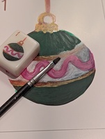 Ensemble de Mahjong de Noël rose de luxe pliable et portable avec tuiles en acrylique imprimées – Prêt à être expédié