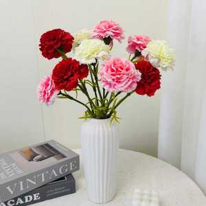 Flores <span class=keywords><strong>de</strong></span> Clavel Artificiales <span class=keywords><strong>de</strong></span> Seda para Arreglos Fúnebres, Ramos <span class=keywords><strong>de</strong></span> Boda, <span class=keywords><strong>Coronas</strong></span> <span class=keywords><strong>de</strong></span> Cementerio - Product Image 2