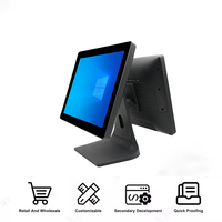 Caisse enregistreuse tactile POS 15,6 pouces, écran capacitif, Intel I5, Windows 10/11, 8 Go + 128 Go SSD, Full HD 1920x1080, intégré 80 mm