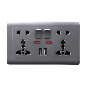 Universal Dual USB Wall Outlet General Wall Mounted Double 2 USB electrical switch socket outlet USB Charger Port Plug Socket