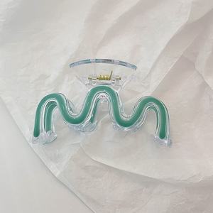 مبيعات بالجملة مشابك شعر مموجة عالية الجودة مقاس 9 سم مشابك شفافة ذات مخلبين غربيين ملونين مشابك شعر مموجة - Product Image 4