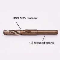 Forets hélicoïdaux coniques M35 Hss M42 Cobalt à tige réduite de 6mm pour métal