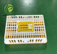 Cage de transport en plastique de haute qualité pour volailles et bétail, idéale pour canards, lapins, oies, cailles, poulets de chair et poules pondeuses – Cages de rotation longues