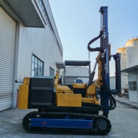 Foreuse hydraulique solaire pliable pour pieux à vis, à transport rapide, pour forage DTH, certifiée CE
